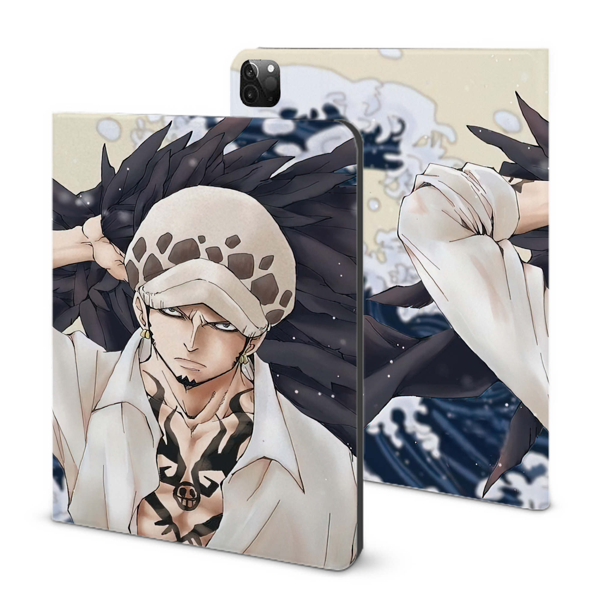（画像用） ワンピース ONE PIECE IPadケース ペンホルダー付き ブックスタイルデザイン